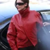 Lola Tung Balenciaga Paris Fashion Week Show Red Leather Jacket