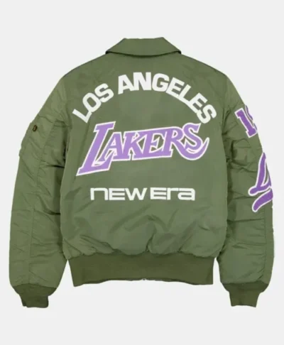 Los Angeles Lakers X Alpha X New Era Ma-1 Flight Bomber Jacket