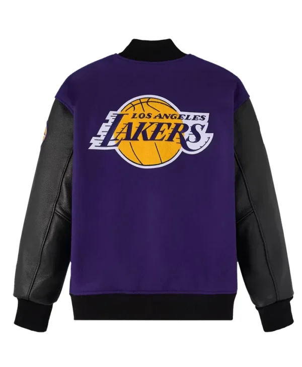 Los Angeles Lakers x OVO Raglan Full-Snap Varsity Jacket