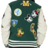 Luxury Black Wool Disney Streetwear Jacket