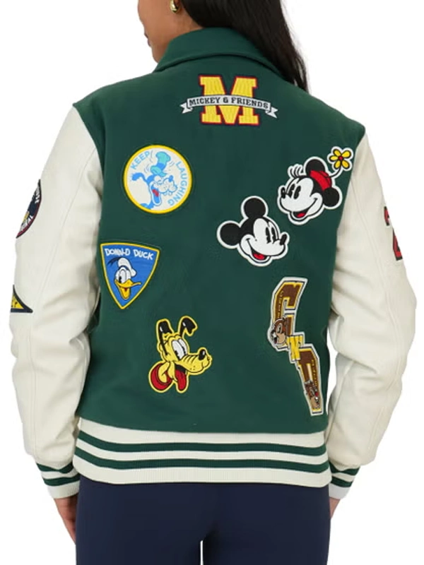 Luxury Black Wool Disney Streetwear Jacket