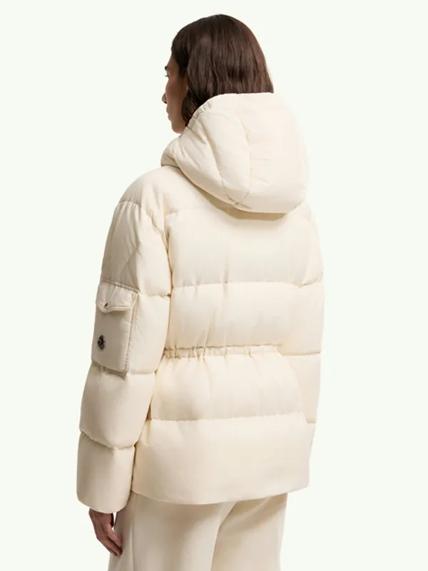 Luxury Cream Canvas Quilted Down Outerwear