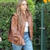 Luxury Jessica Alba Celebrity Streetwear Leather Jacket