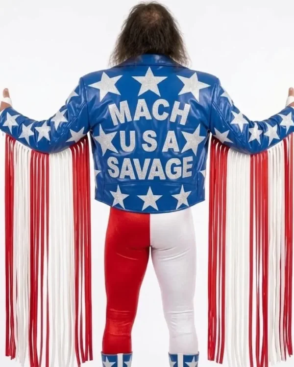 Macho Man Inspired Fringe Leather Jacket