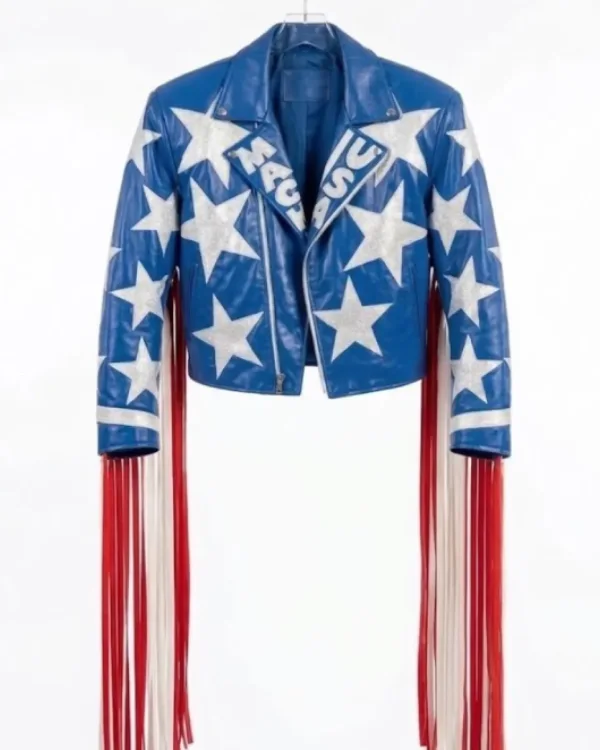 Macho Man Inspired Fringe Leather Jacket