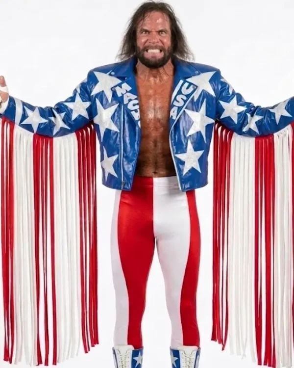 Macho Man Inspired Fringe Leather Jacket
