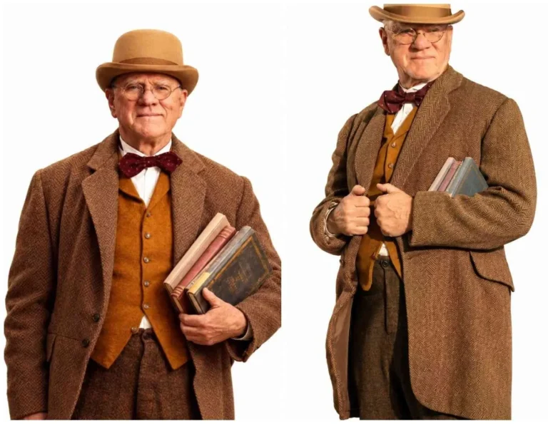 Malcolm McDowell Cecil Peck Brown Wool Coat 2026