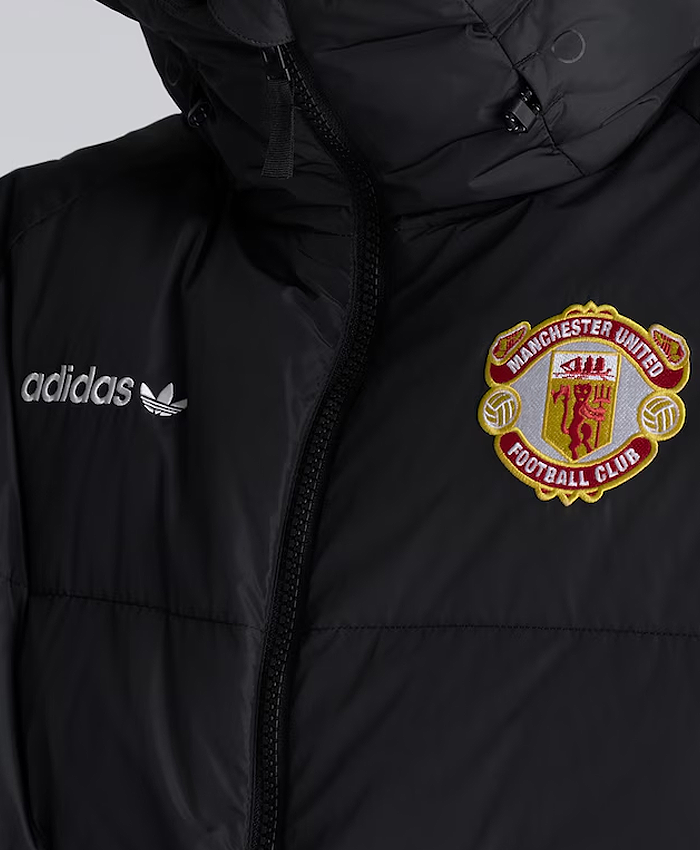 Manchester United Football Club Adidas Black Puffer Coat