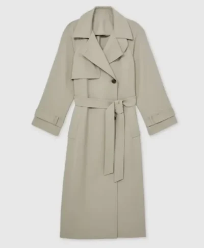 Marble Hall Murders Amelia Bullmore Grey Trench Coat