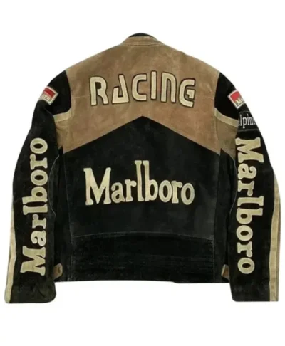 Marlboro Racing Suede Biker Motorcycle Jacket