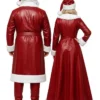 Matching Santa and Mrs Claus Red Leather Coat Set