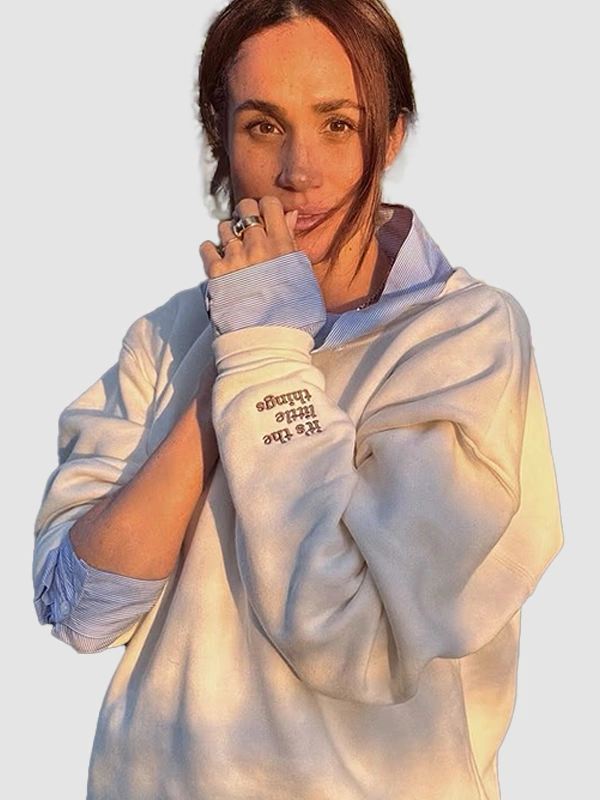 Meghan Markle Off Duty Pullover Sweatshirt