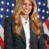 Melania Trump 2026 Pinstripe Suit