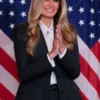 Melania Trump 2026 Pinstripe Suit