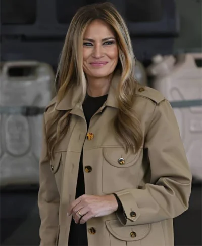 Melania Trump Camp Lejeune Visit First Lady Jacket