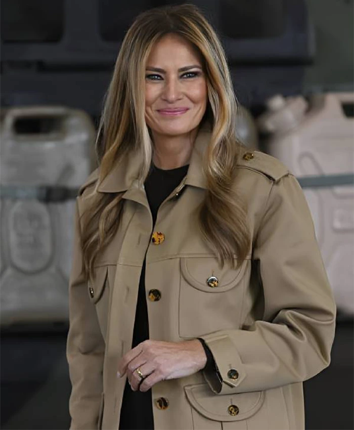 Melania Trump Camp Lejeune Visit First Lady Jacket