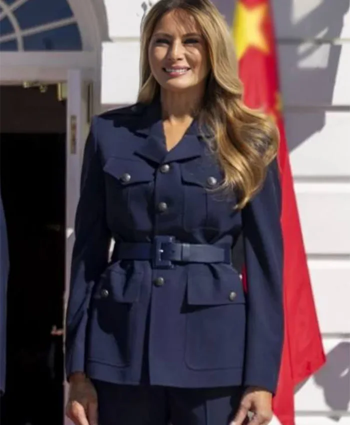 Melania Trump XI Summit White House Blue Coat