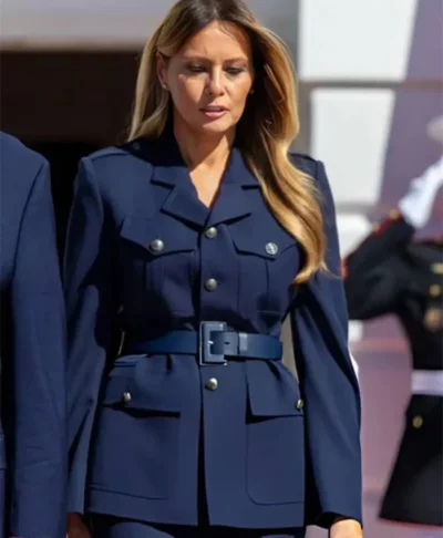 Melania Trump XI Summit White House Blue Coat