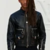 Men Black Real Leather Paris Fashion Week Biker Jacket
