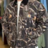 Men Carhartt Zip Up Camo Detroit Jacket