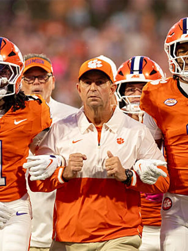 Men Clemson Tigers Orange Half Zip Jacket