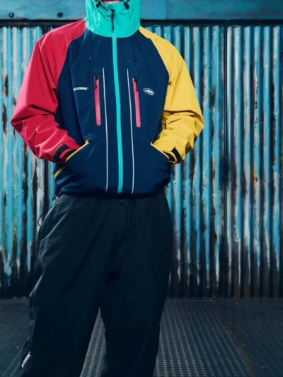 Men Corteiz Zip Up Colorblock Shell Jacket