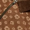 Men Denim Tears Zip Up Brown Work Jacket