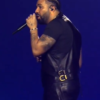 Men Drake Black Zip Up Leather Vest