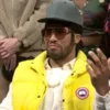 Men Jalen Brunson Yellow Zip Up Puffer Vest