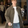 Men Jannik Sinner Button Up Olive Green Coat