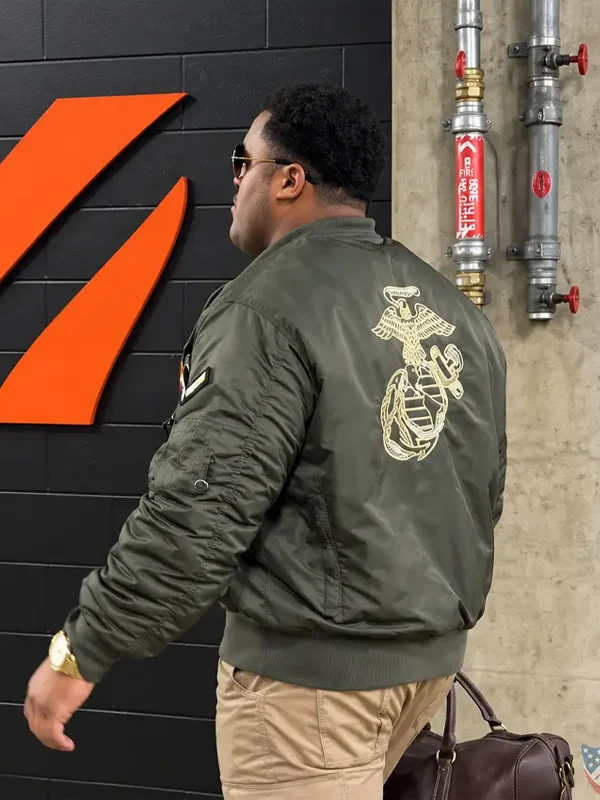 Men Landon Robinson Fleece Streetwear Bomber