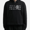 Men MM6 Maison Margiela Black Fleece Hoodie