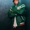 Men Pelle Pelle Soda Club Zip Up Green Leather Jacket