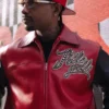 Men Pelle Pelle Zip Up Red Leather Jacket