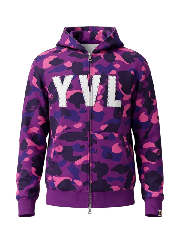 Men Playboi Carti Bape Black Fleece Hoodie