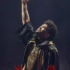 Men The Weeknd Zip Up Black Hooded Coat