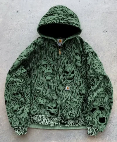 Men Wall of Flesh Vintage Dyed Workwear Jacket
