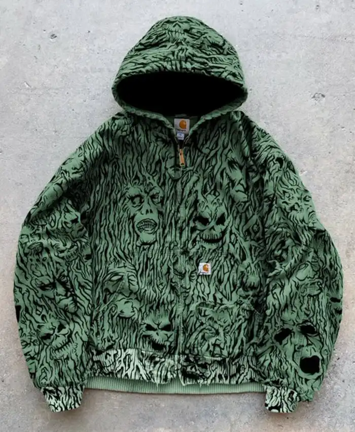 Men Wall of Flesh Vintage Dyed Workwear Jacket