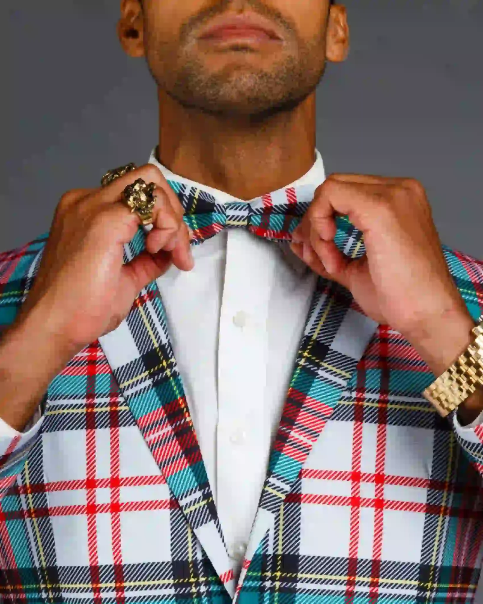 Mens Plaid Christmas Blazer