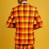 Men’s Thanksgiving Orange Plaid Suit