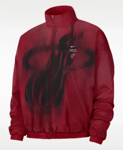 Miami Heat Nike Red Woven Basketball Jacket