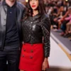 Michèle Lacroix Paris Fashion Week Quilted Biker Coat