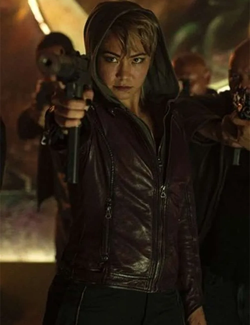 Michelle Waterson Havoc Brown Leather Jacket