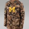 Michigan Wolverines Nike 2026 Military Appreciation Hooded Long Sleeve T-Shirt