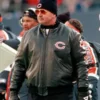Mike Ditka Chicago Bears Black Leather Bomber Jacket