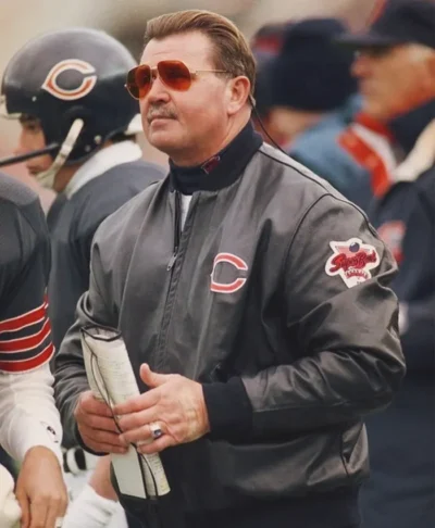 Mike Ditka Replica Chicago Bears Leather Outerwear