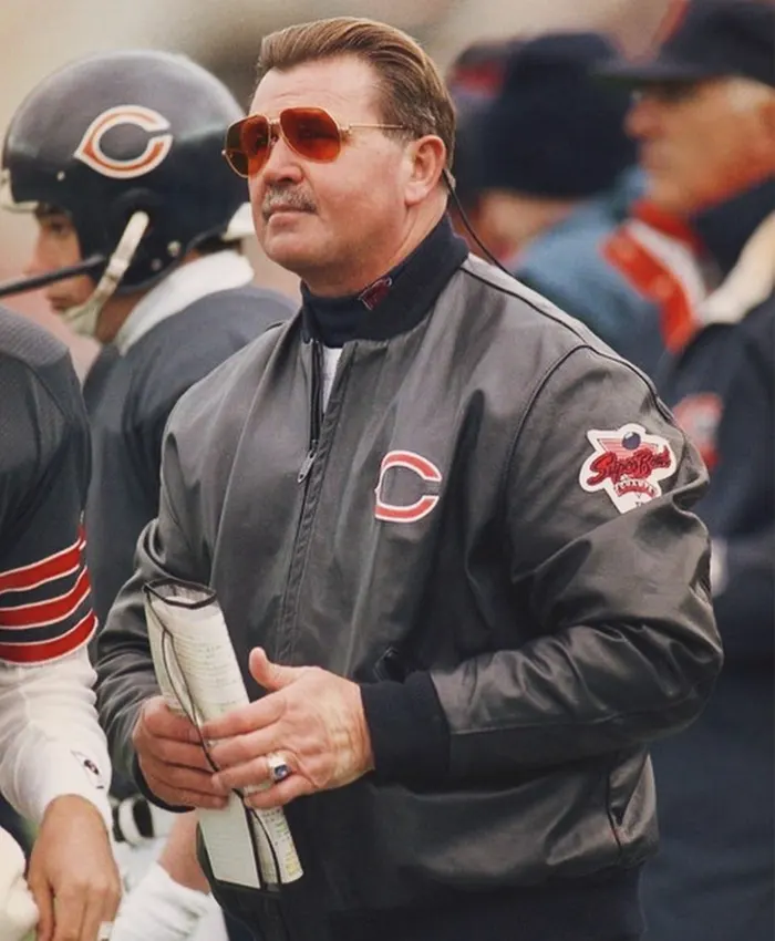 Mike Ditka Replica Chicago Bears Leather Outerwear