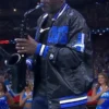 Mike Phillips Detroit Lions Black Satin Jacket