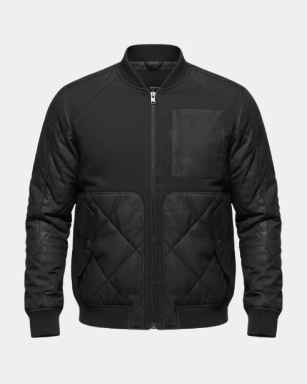 Miles Teller The Gorge Black Quilted Jacket