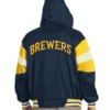 Milwaukee Brewers Legacy Lightweight Navy and Gold Hooded Jacket